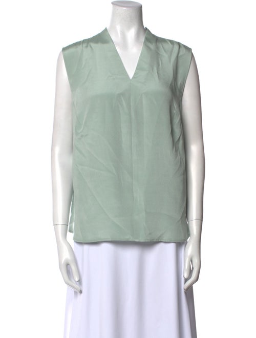 St. John V-Neck Sleeveless Blouse