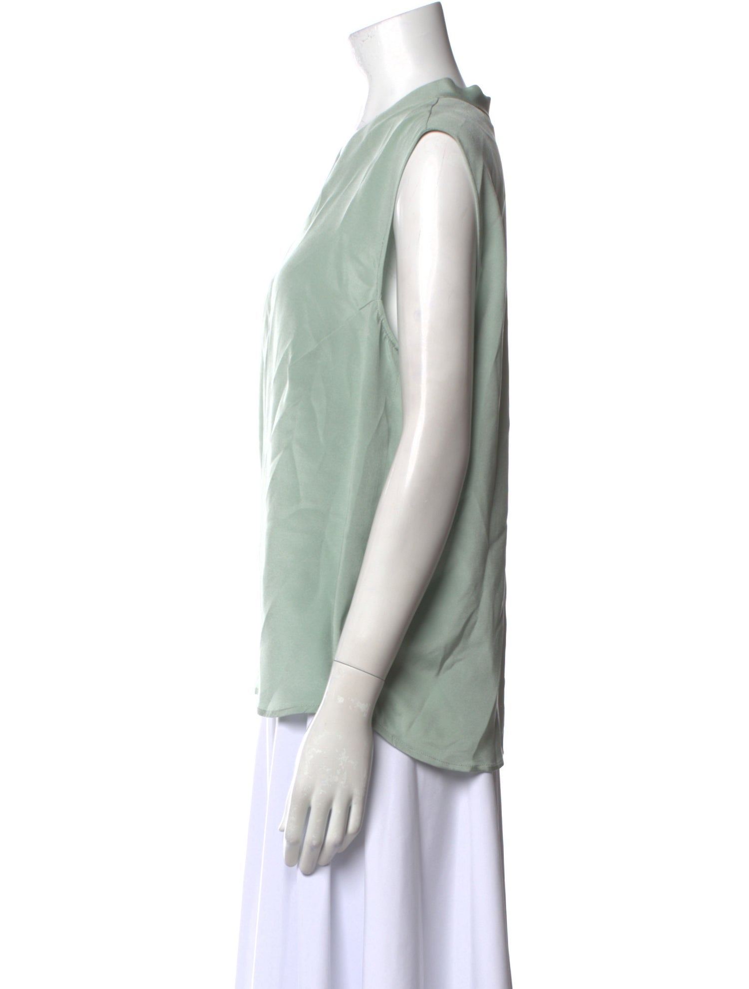 St. John V-Neck Sleeveless Blouse