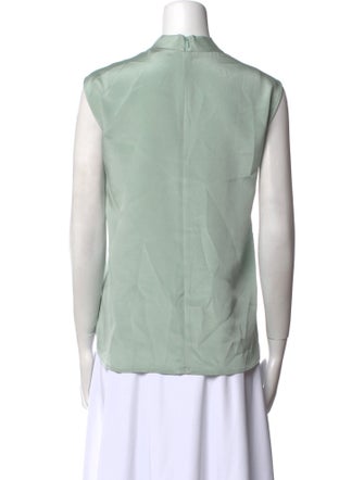 St. John V-Neck Sleeveless Blouse