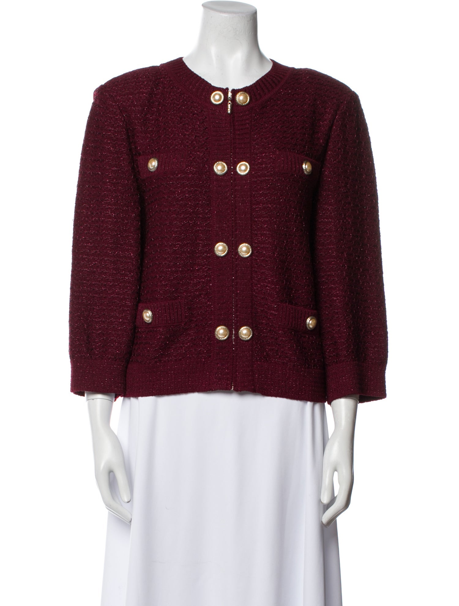 St. John Wool Printed Evening Jacket