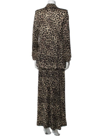 St. John Evening Animal Print Dress Set
