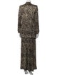St. John Evening Animal Print Dress Set