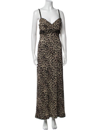 St. John Evening Animal Print Dress Set