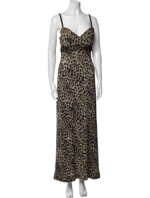 St. John Evening Animal Print Dress Set