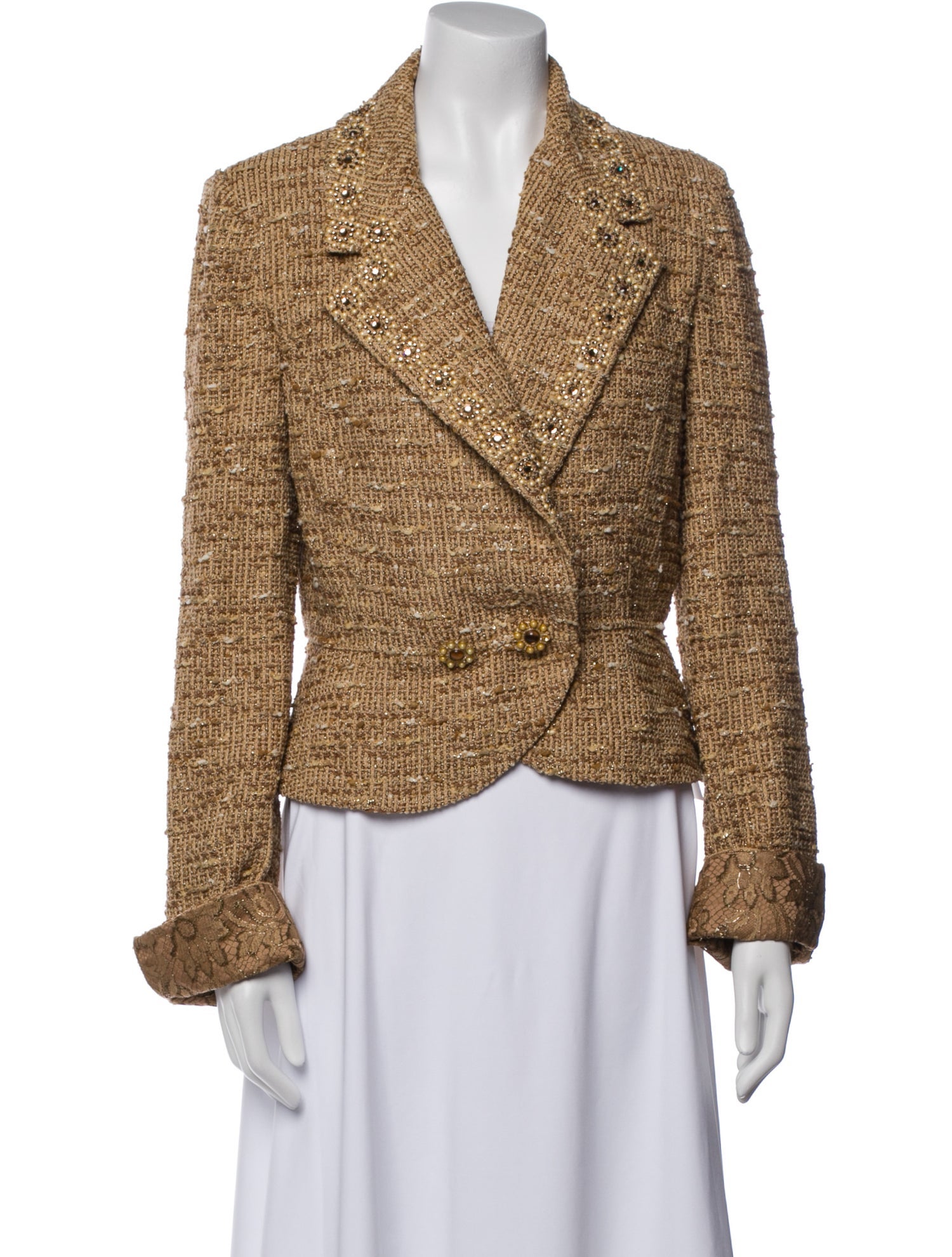 St. John Tweed Pattern Blazer