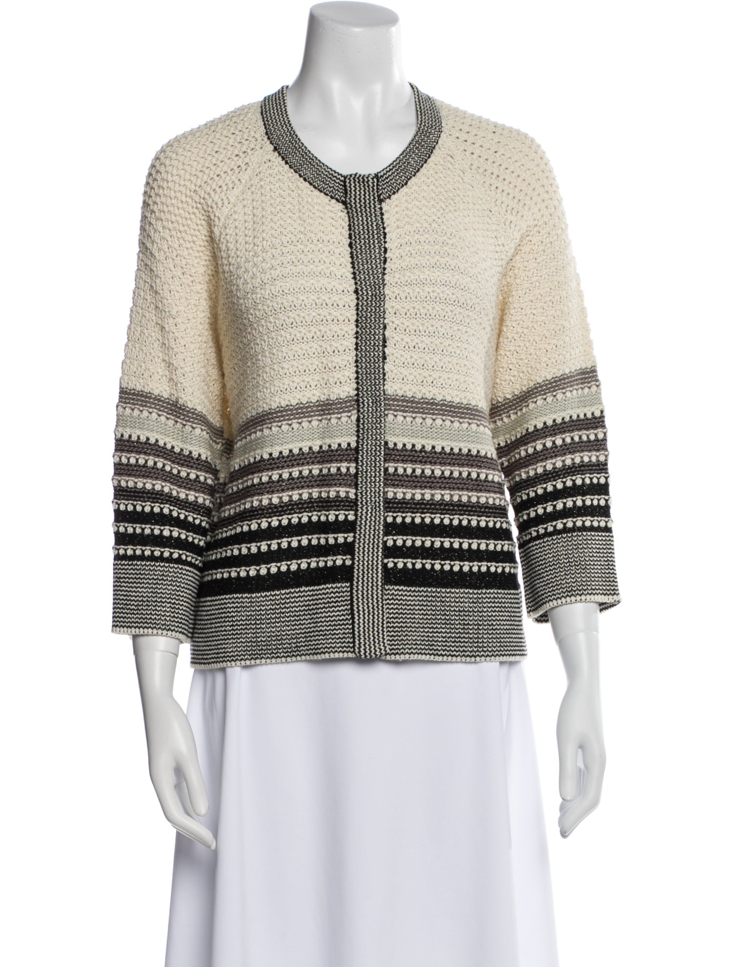 St. John Wool Printed Evening Jacket