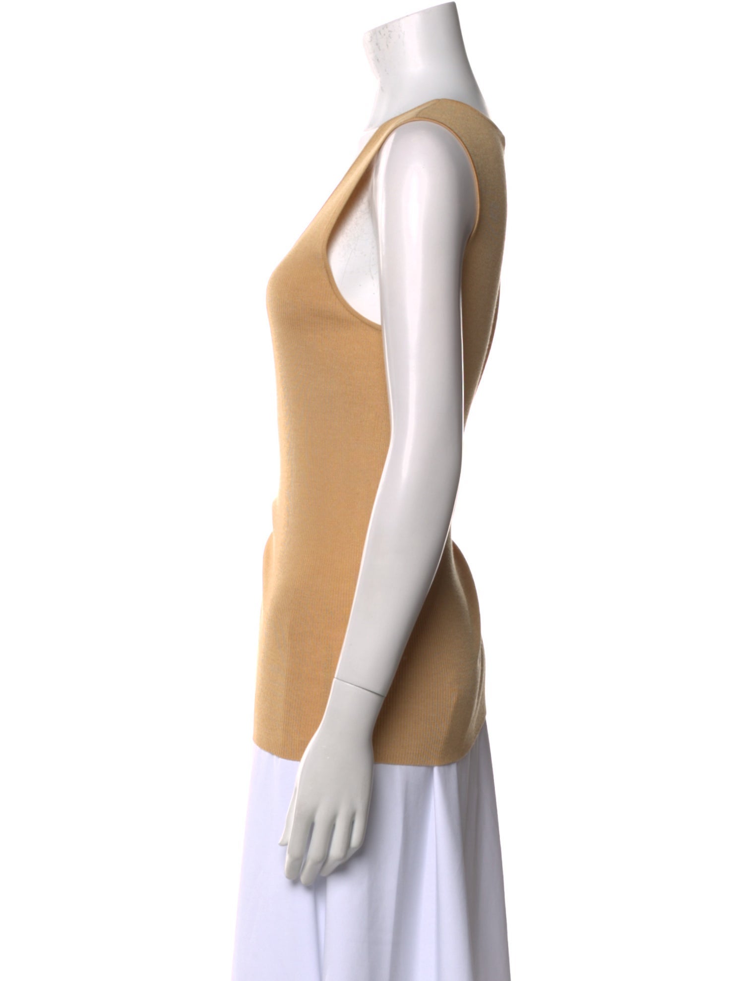 St. John Scoop Neck Sleeveless Top