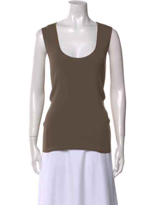 St. John Scoop Neck Sleeveless Top