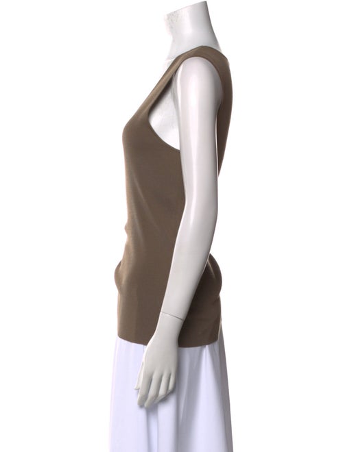St. John Scoop Neck Sleeveless Top