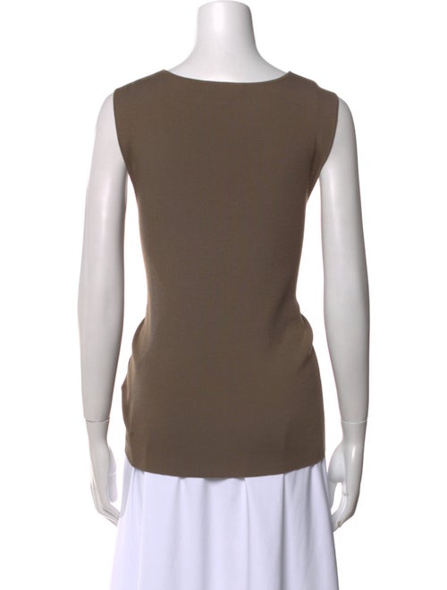 St. John Scoop Neck Sleeveless Top