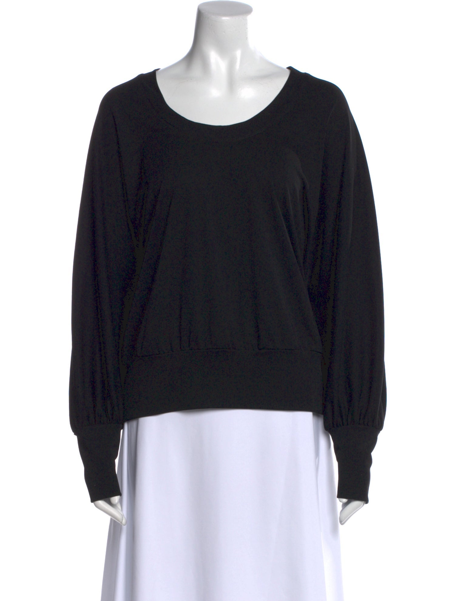 St. John Scoop Neck Long Sleeve Sweatshirt