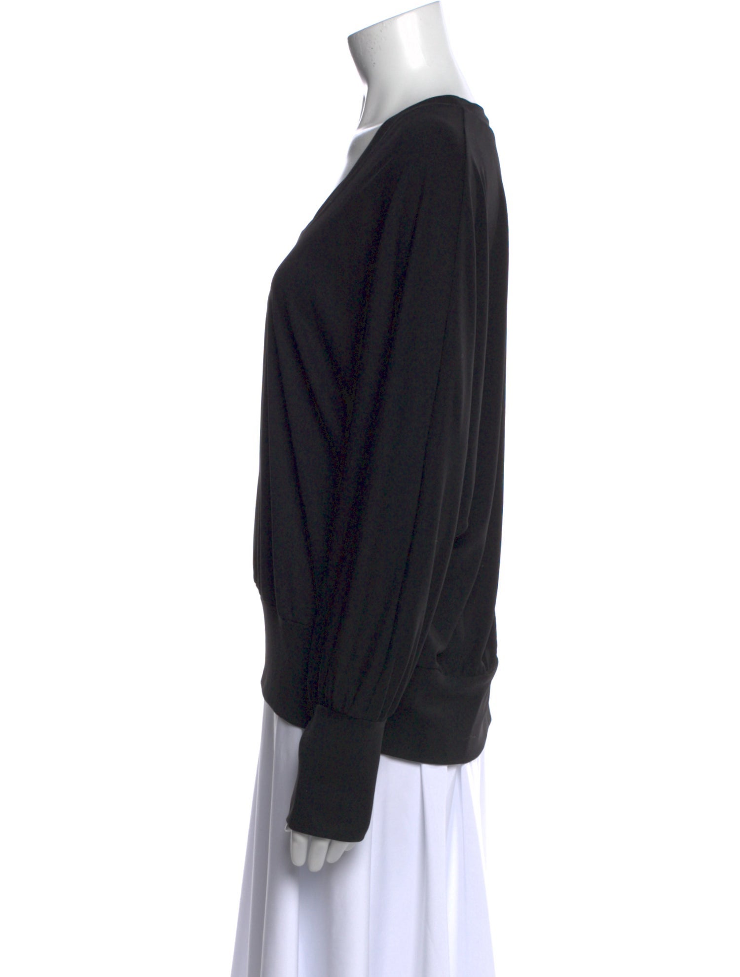 St. John Scoop Neck Long Sleeve Sweatshirt