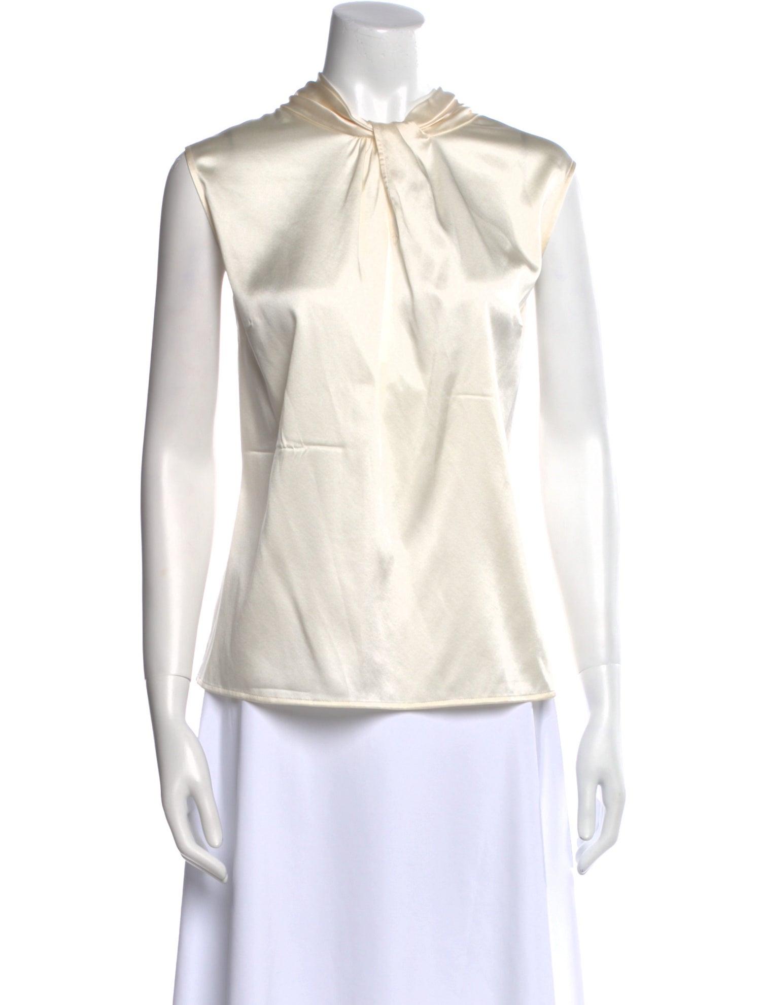 St. John Silk Mock Neck Blouse