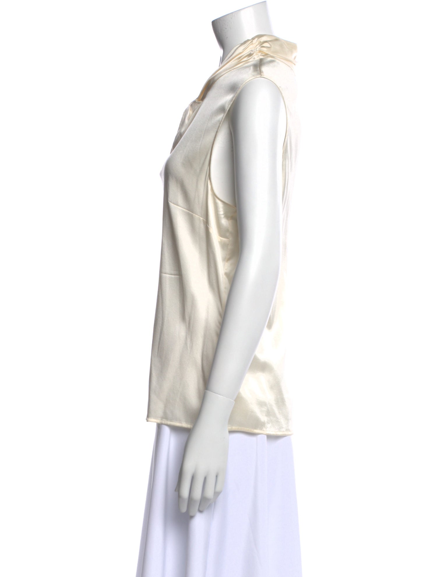 St. John Silk Mock Neck Blouse