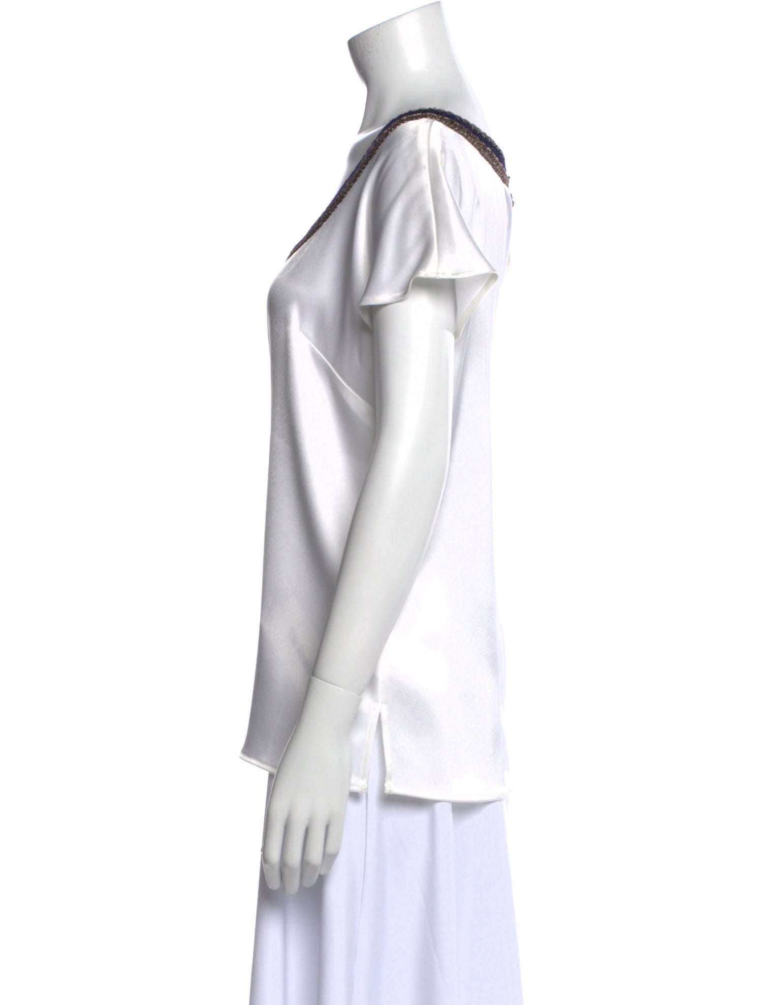 St. John Scoop Neck Short Sleeve T-Shirt