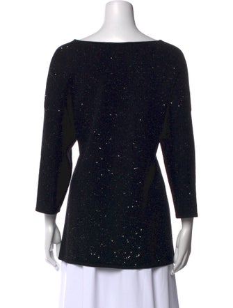 St. John Wool V-Neck Top