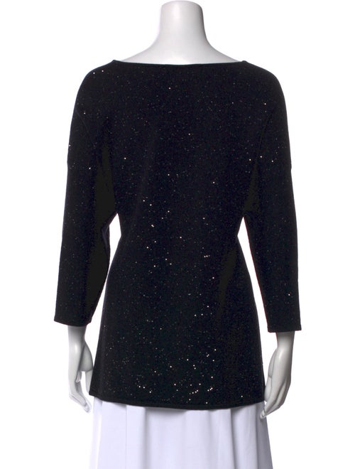 St. John Wool V-Neck Top