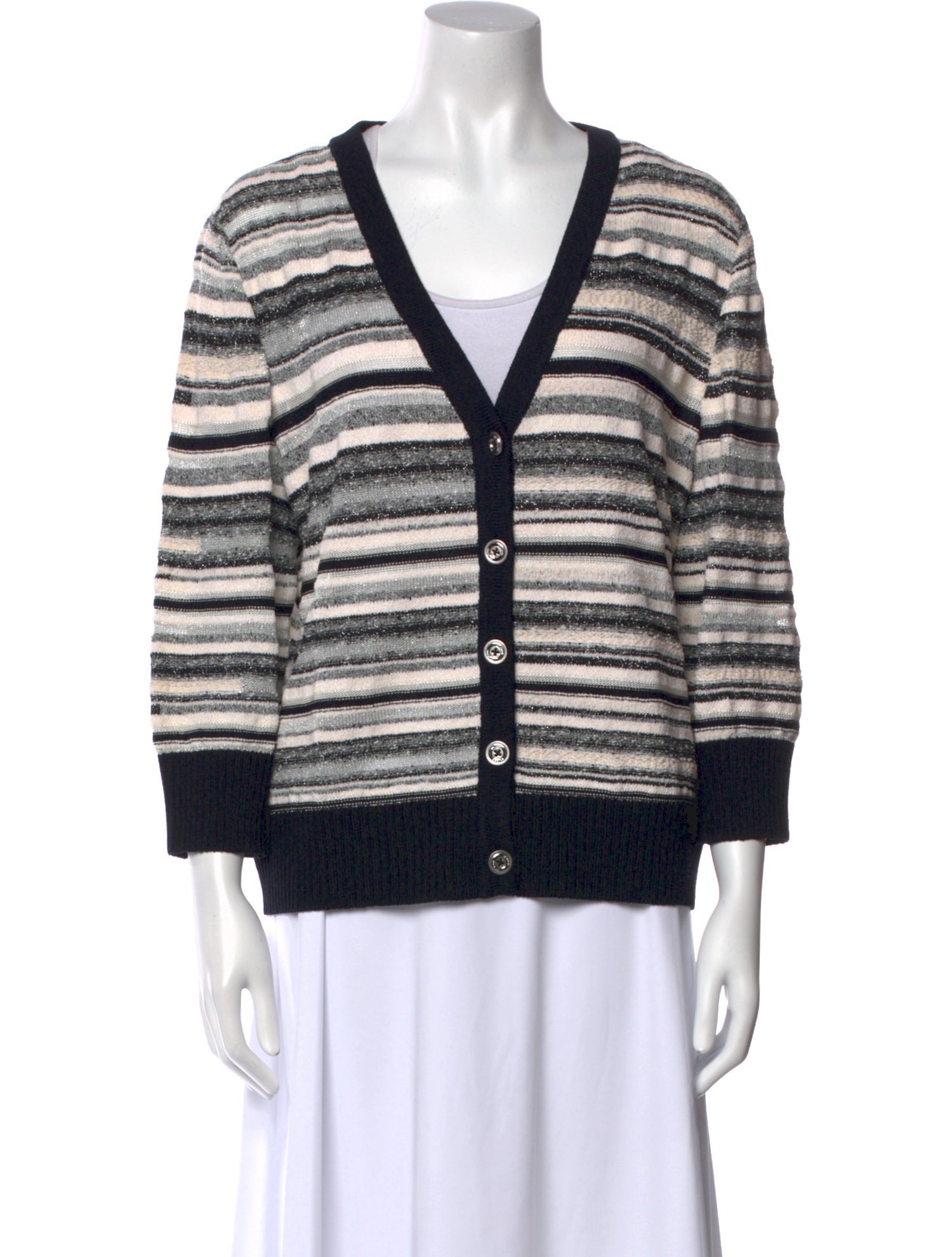 St. John Sport Wool Striped Sweater