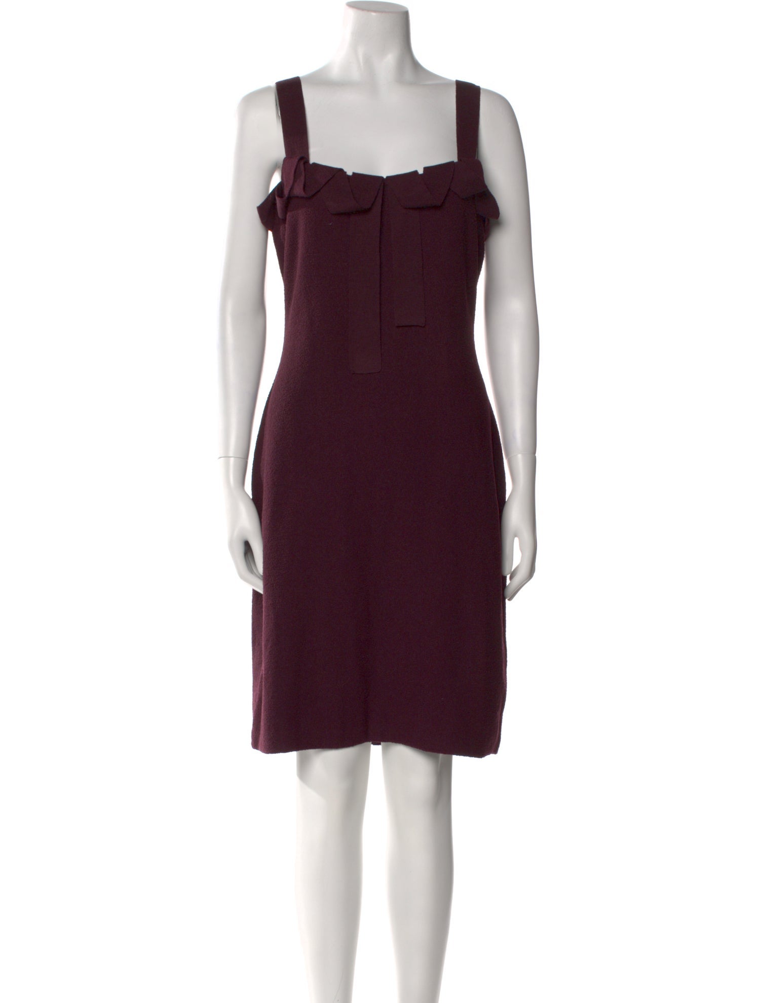 St. John Square Neckline Mini Dress