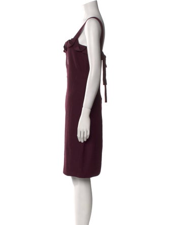 St. John Square Neckline Mini Dress