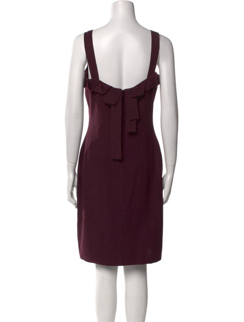 St. John Square Neckline Mini Dress