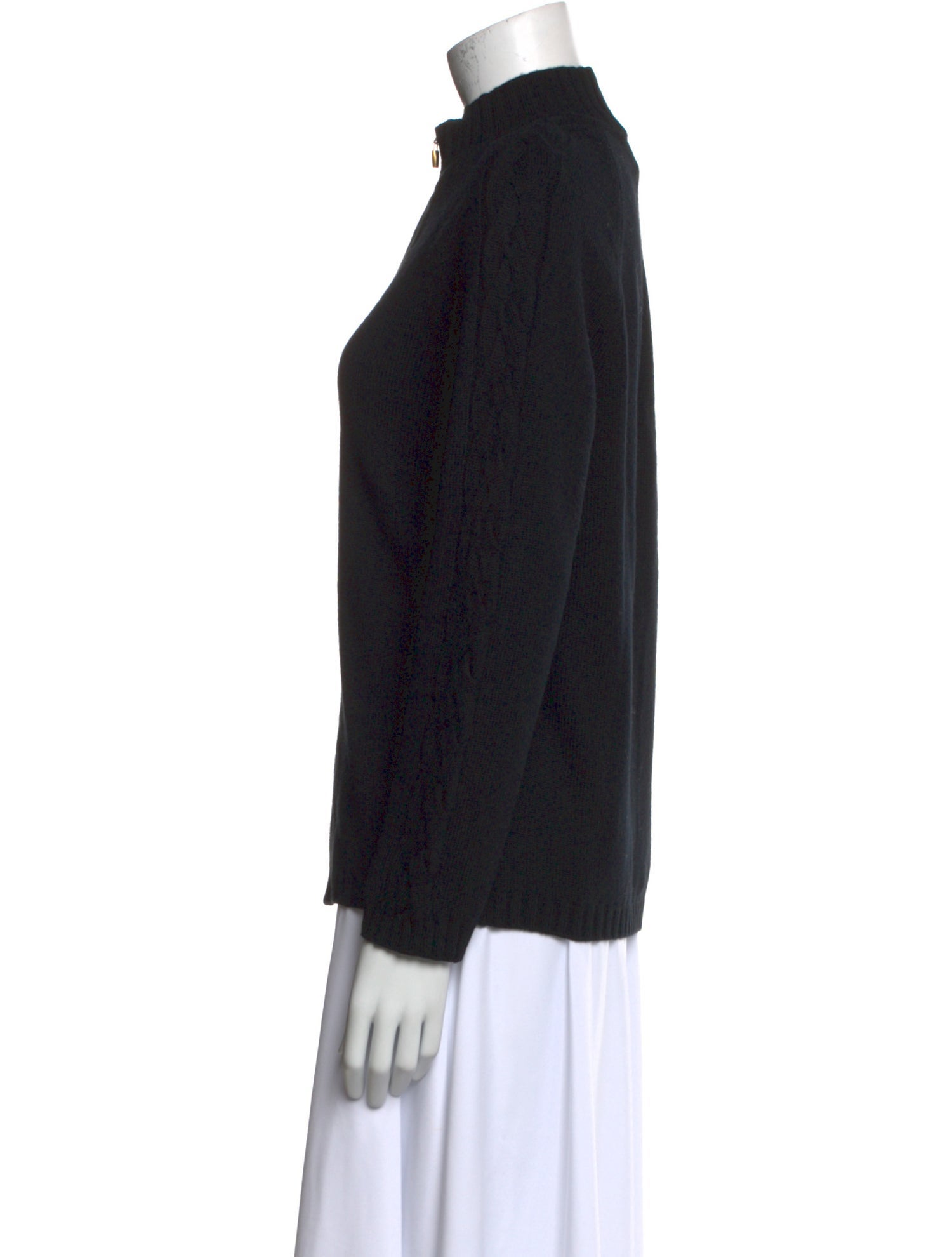 St. John Cashmere Mock Neck Sweater