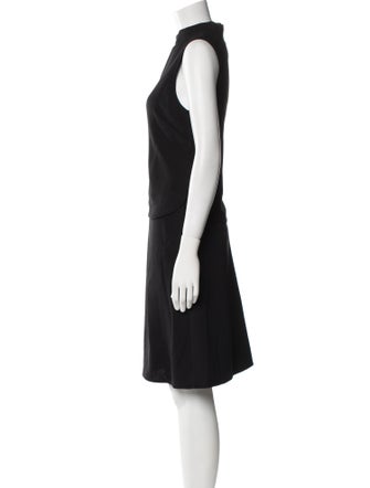 St. John Mock Neck Knee-Length Dress