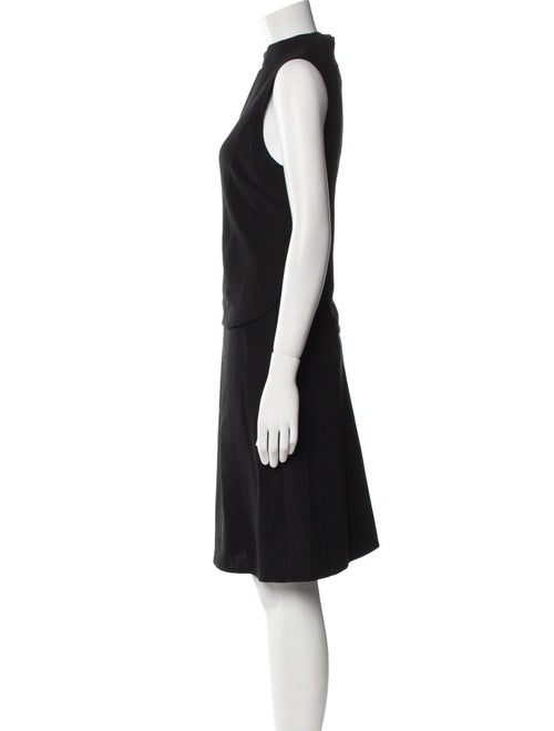 St. John Mock Neck Knee-Length Dress