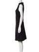 St. John Mock Neck Knee-Length Dress