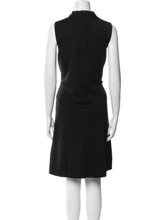 St. John Mock Neck Knee-Length Dress