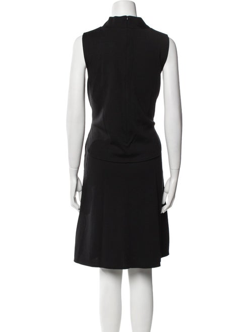St. John Mock Neck Knee-Length Dress