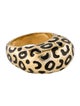 St. John Enamel Leopard Print Ring