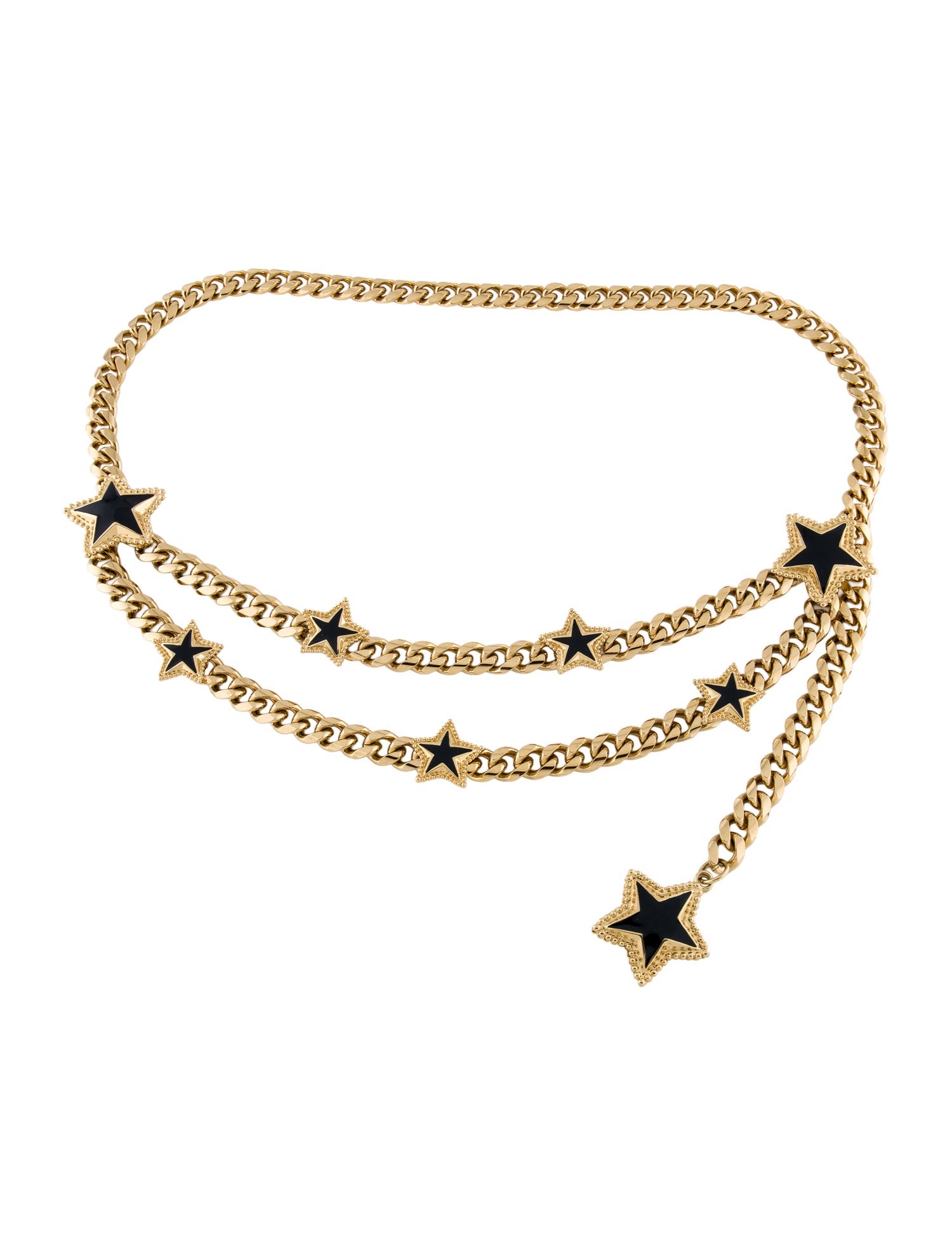 St. John Metal Chain-Link Accents Chain-Link Belt