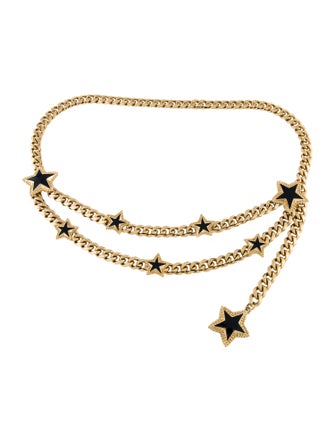 St. John Metal Chain-Link Accents Chain-Link Belt