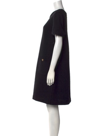 St. John Crew Neck Knee-Length Dress