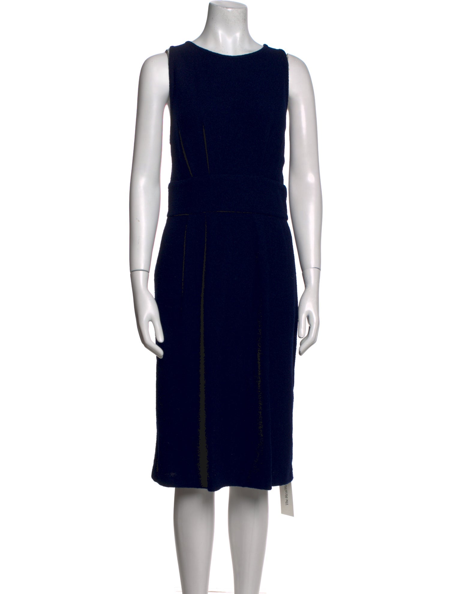St. John Bateau Neckline Midi Length Dress