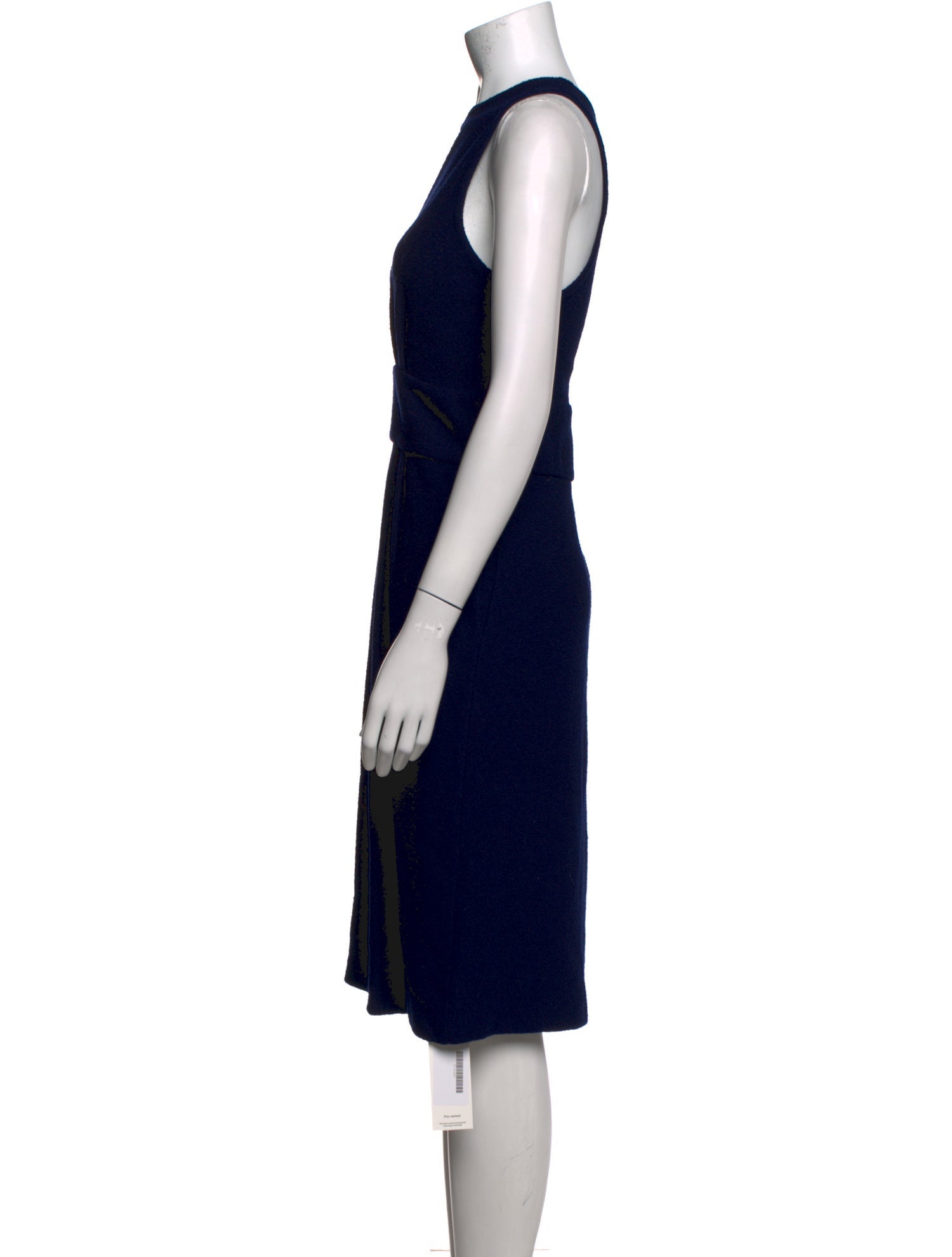 St. John Bateau Neckline Midi Length Dress