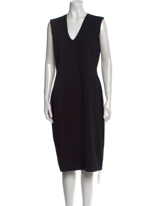 St. John V-Neck Midi Length Dress