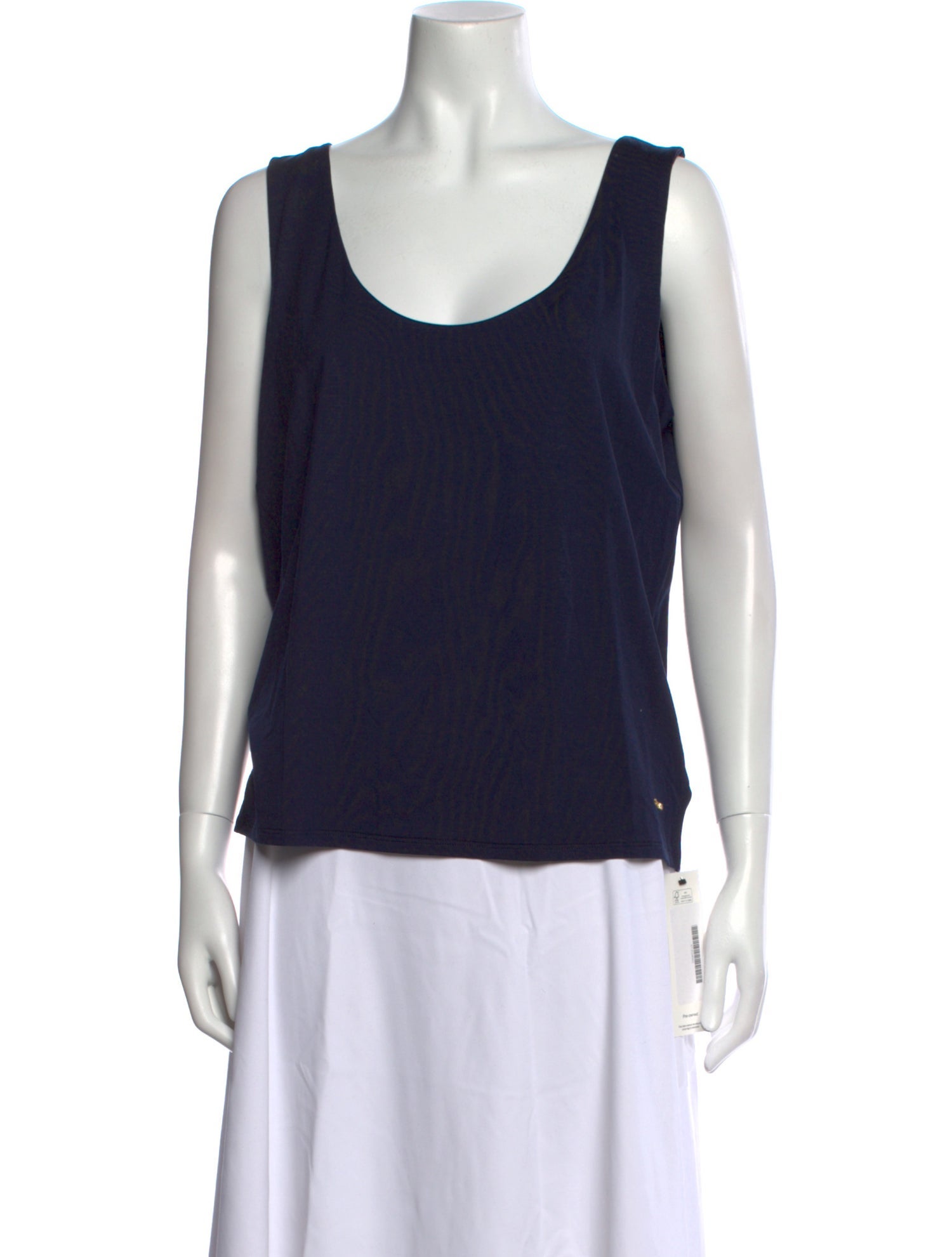 St. John Scoop Neck Sleeveless Top