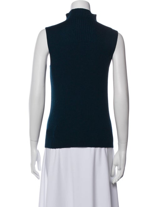 St. John Wool Mock Neck Top