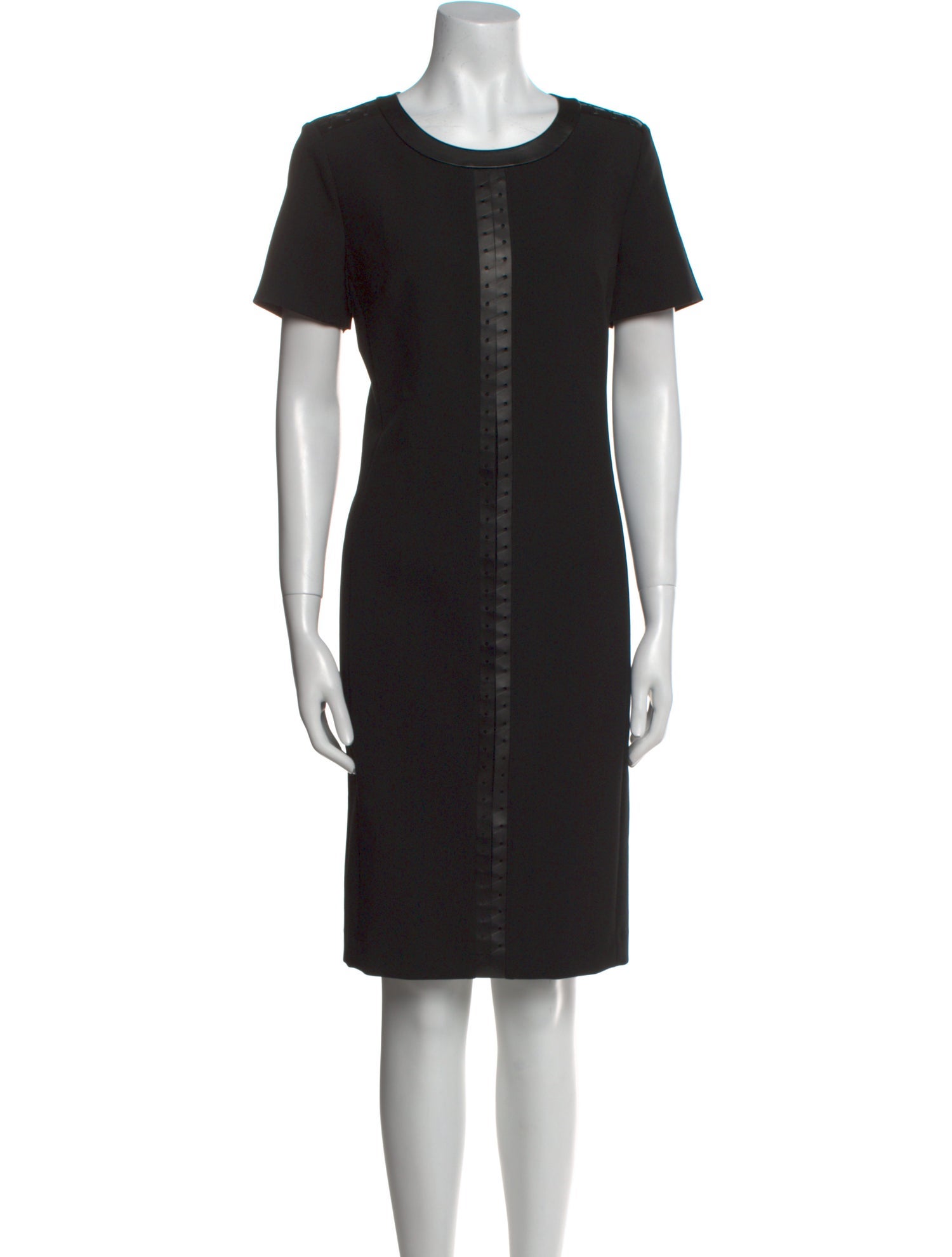 St. John Scoop Neck Knee-Length Dress