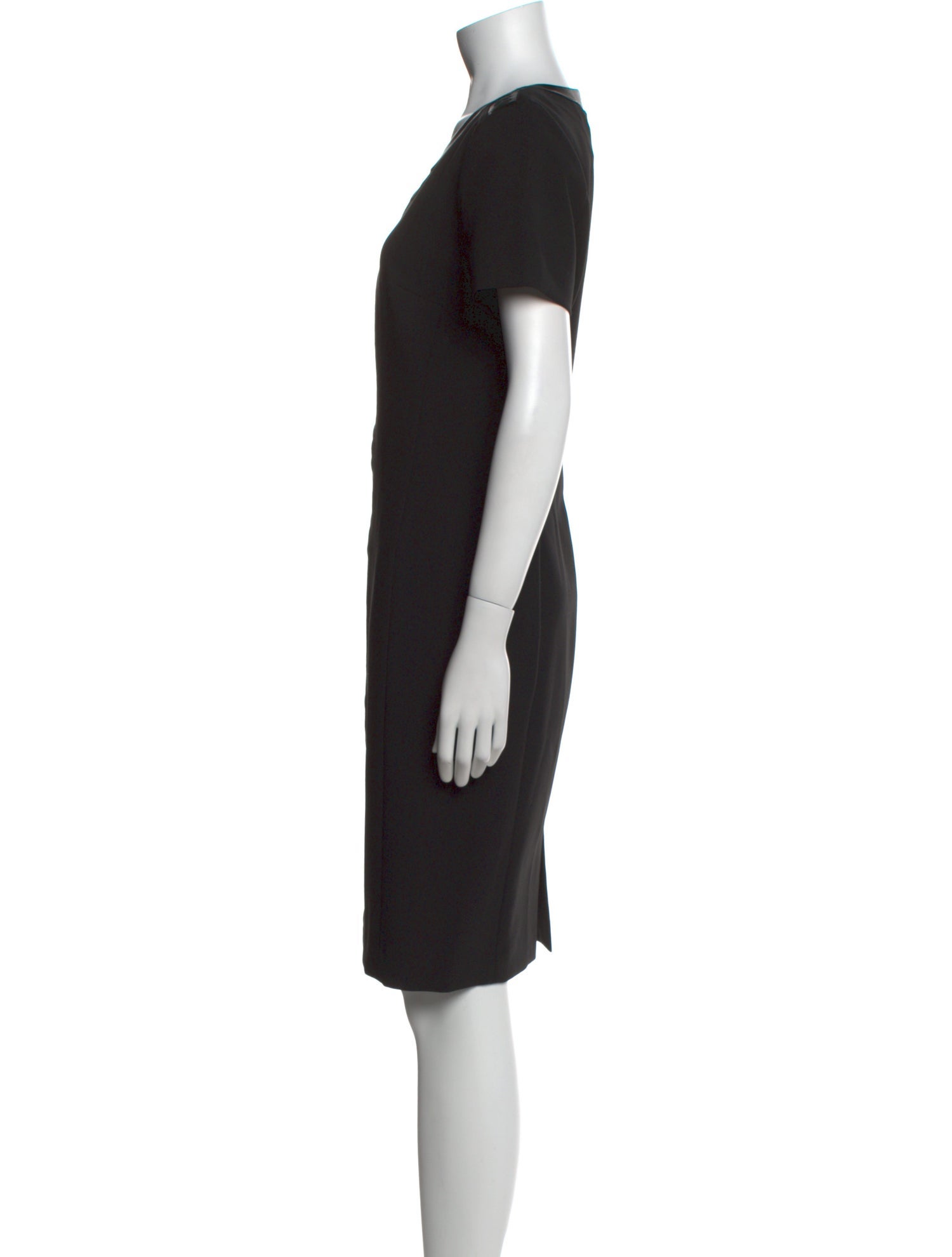 St. John Scoop Neck Knee-Length Dress