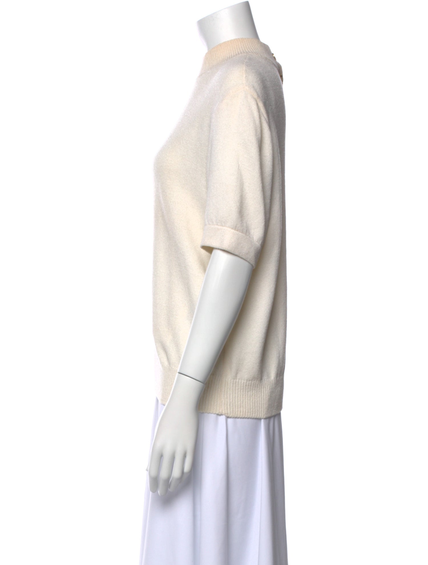 St. John Wool Mock Neck Sweatshirt