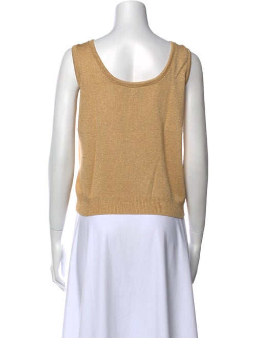 St. John Scoop Neck Sleeveless Top