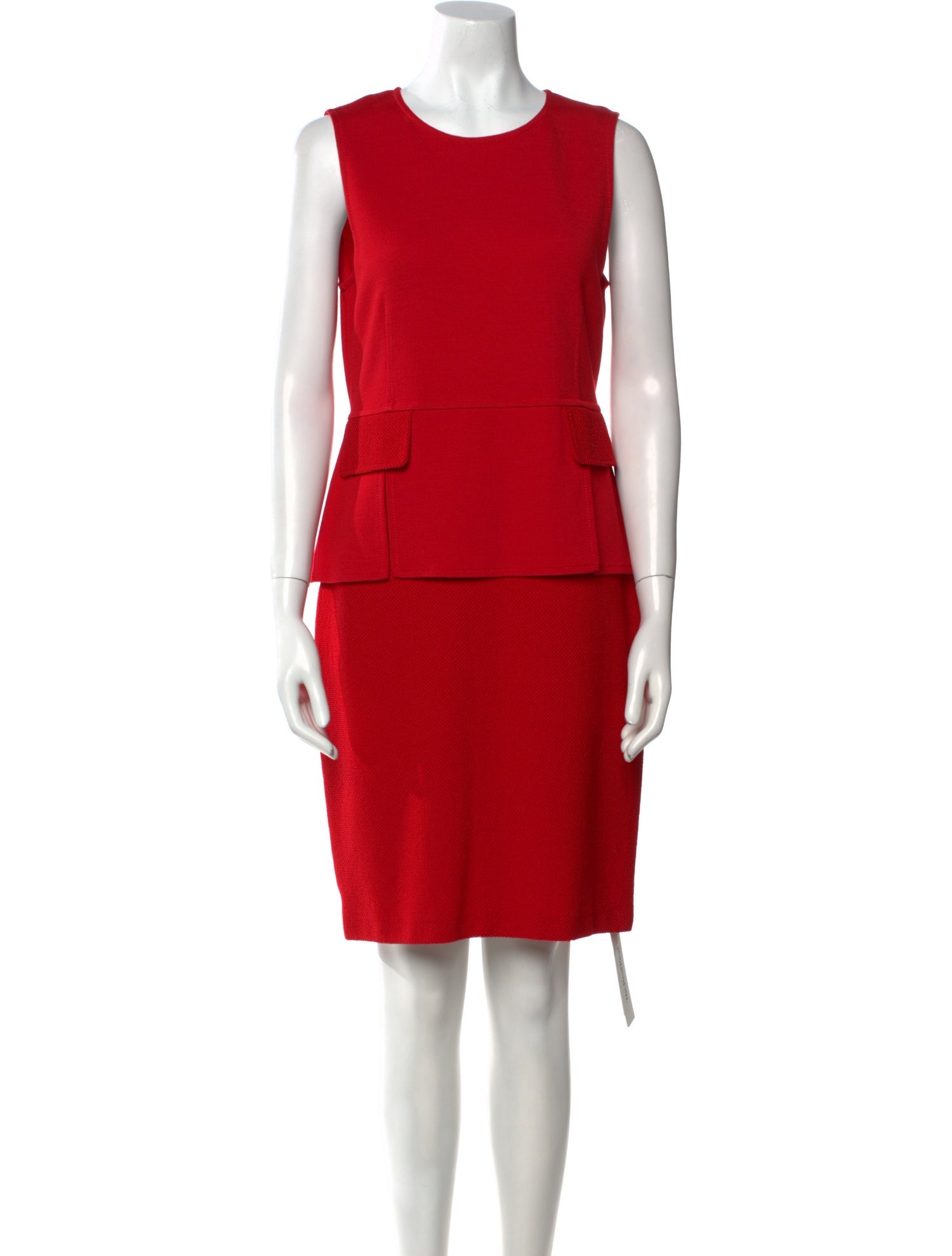 St. John Crew Neck Knee-Length Dress