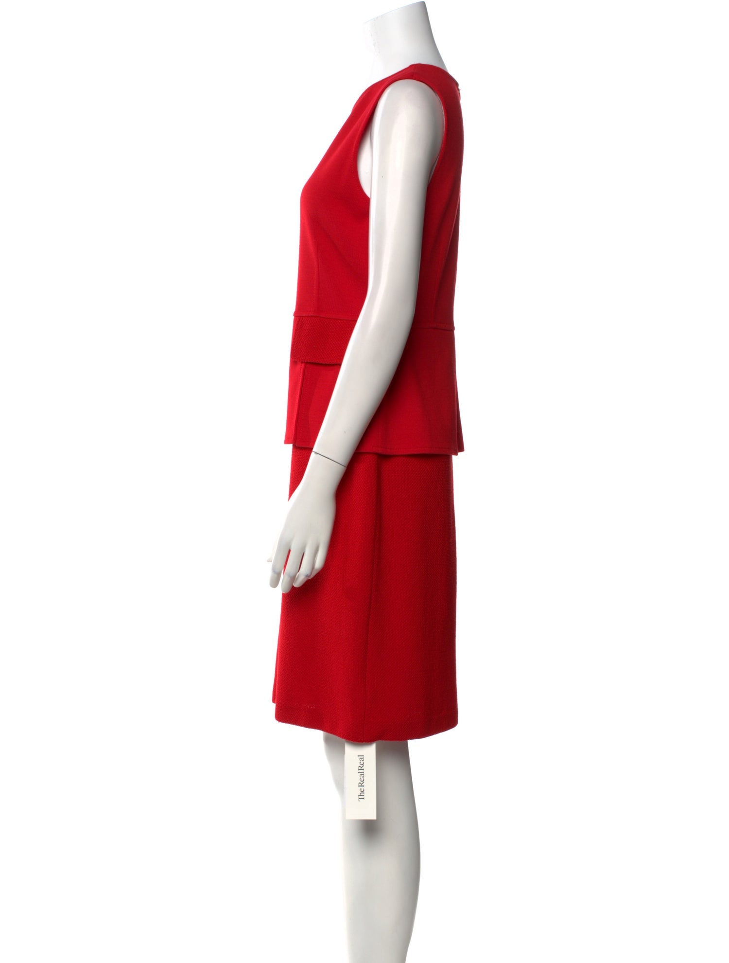 St. John Crew Neck Knee-Length Dress