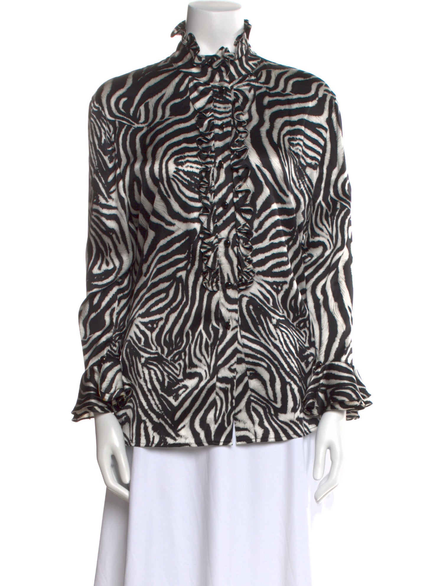 St. John Silk Printed Blouse