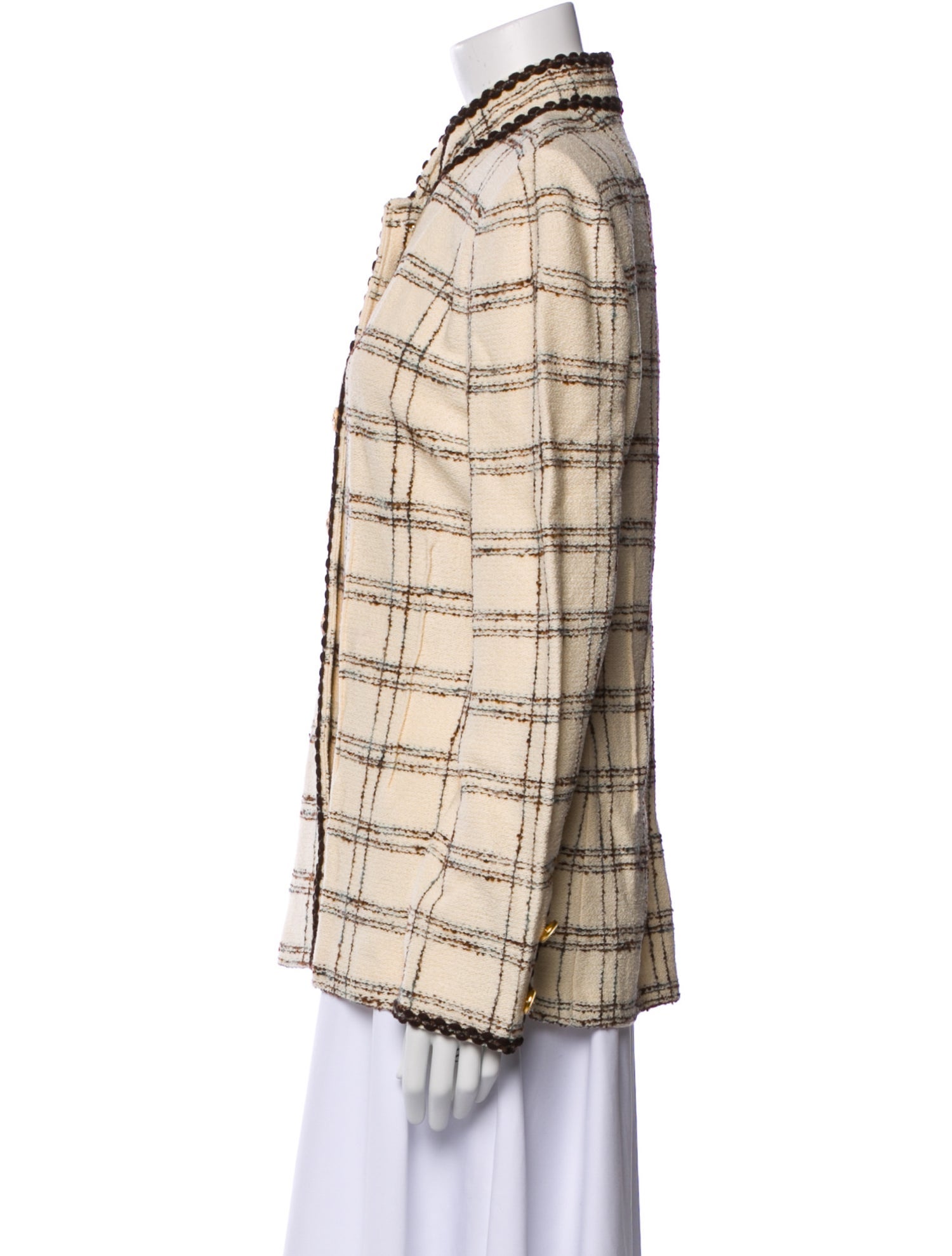 St. John Collection Plaid Print Jacket