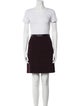 St. John Leather Trim Embellishment Skirt Set