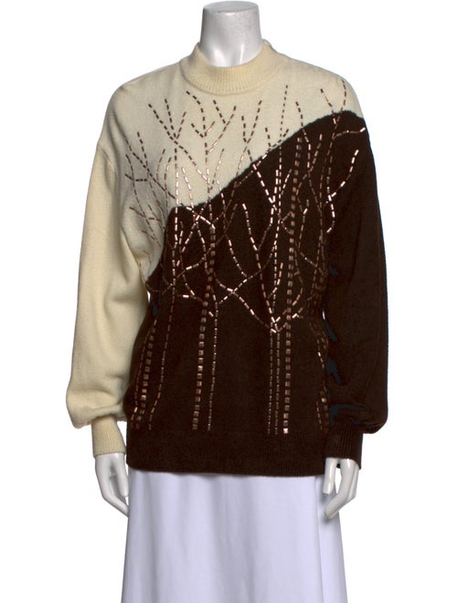 St. John Wool Printed Sweater